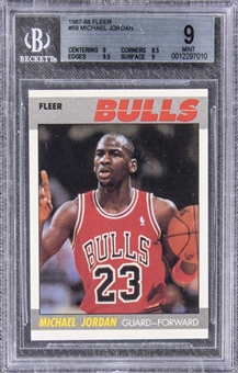 1987-88 Fleer #59 Michael Jordan – BGS MINT 9